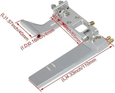 Quality 110mm Dual Water Pick Up Rudder w/ 4mm Strut for Electric RC Boat - Image 1 of 4