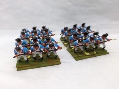 (4) Painted Napoleonic Infantry Advancing Groups 20MM Miniatures - Image 1 of 4