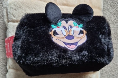 Skinny Dip DISNEY Mickey Mouse XMAS Black Furry pencil case /make up bag BNWT - Image 1 of 4