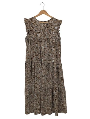 ASOS Vestido a media pierna Mujeres Vestido Talla EU 40 marrón-negro-blanco - Imagen 1 de 4