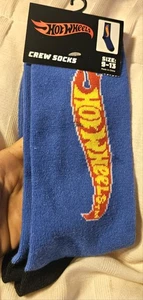 HOT WHEELS 🔥🛞 RACING CREW SOCKS BLUE SZ SHOE MEN/WOMEN 9-13 CARS 🚗 🛻 👟👞 🔥 - Picture 1 of 3