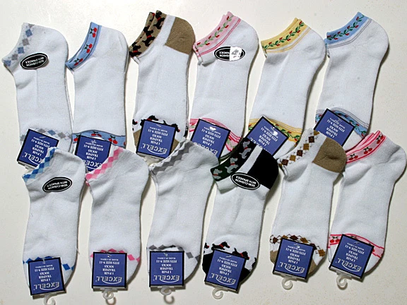 12 pares de calcetines blancos con diseño de tobillera de algodón para mujer NUEVO Foto 1 de 1