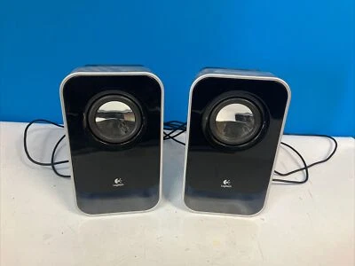2x Logitech LS21 Model S-00040 Multimedia Computer Speakers Only *Tested/Work* ~ - Immagine 1 di 4
