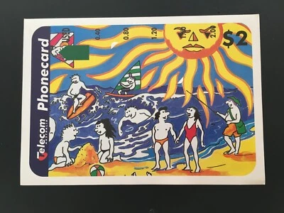 Telecom Australia $2 Phonecard - Summertime UV Card - Mint in original pack - image 1 of 3