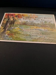 Young Peoples Society Rally Day Posted Postcard 1912 Norwalk Ohio - Bild 1 von 6