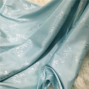 Brocado chino floral satinado tela de seda sintética para arte de coser Cheongsam Tang - Imagen 1 de 22