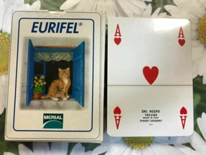 MAZZO DI CARTE DAL NEGRO POKER LEGGERO PUBBLICITARIE EURIFEL MERIAL PER GATTI - Imagen 1 de 2