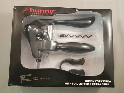 Juego de abridor de botellas de vino sacacorchos Bunny con cortador de papel de aluminio y sacacorchos extra NOSOB Foto 1 de 3