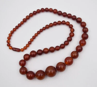 Collier vintage en bakélite longueur 75 cm 94 g - Photo 1/4