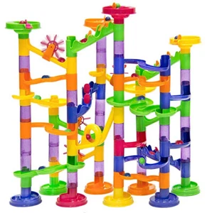 NEW Deluxe Marble Run Race Coaster Set Railway Toy Building Blocks Child Kid Fun - Picture 1 of 4