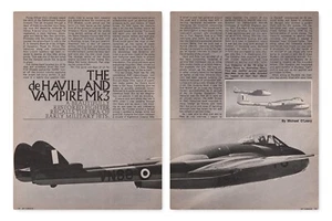 de Havilland Vampire Mk3 Aircraft Report 12/9/2022a - Picture 1 of 1