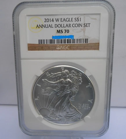 2014W US MINT ANNUAL UNCIRCULATED DOLLAR SET NGC MS70 Cover