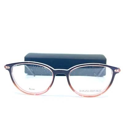 Banana Republic Eyeglasses BR 203 DQ2 Brown Pink Cat Eye Frames 50[]17 135 mm - Image 1 of 4