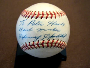 HARVEY HADDIX 13 INNING PERFECT GAME PIRATES SIGNED AUTO VINTAGE BASEBALL JSA - Picture 1 of 3