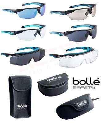 BOLLÉ SAFETY Bolle Tryon Schutzbrille Anti-Kratz & Anti-Beschlag Linse /// Polyester Etui Etui