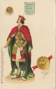 KING HENRY I,  SEAL - Early Royalty Art Postcard Tuck Kings & Queens of England - Picture 1 of 2