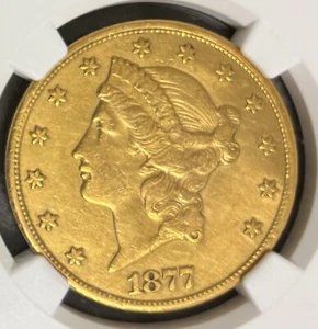 1877 CC $20 Gold Liberty - NGC XF Details - Picture 1 of 4