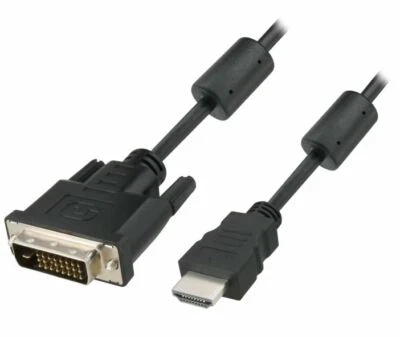 Cabo DVI-D Dual Link macho para HDMI macho com filtros de ferrite 10 pés - Imagem 1 de 4