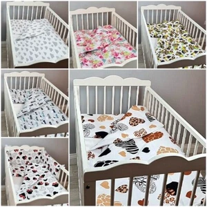 2 3 4 5 pc bedding set nursery baby 100% cotton 4 cot/cot bed covers STARS CARS - Picture 1 of 28
