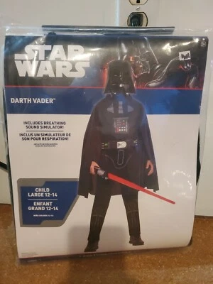 Star Wars Darth Vader Costume Disney Child Large 12-14 New - Image 1 of 4
