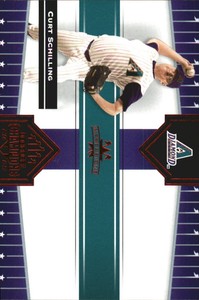 2005 Donruss Champions Impressions Red Baseball Card #345 Curt Schilling /250