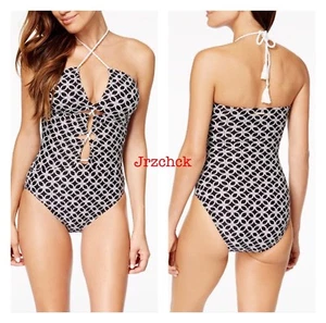 NWT Michael Kors Halter One Piece Swimsuit Bathing Suit Swimsuit SZ 10 $122 - Picture 1 of 4