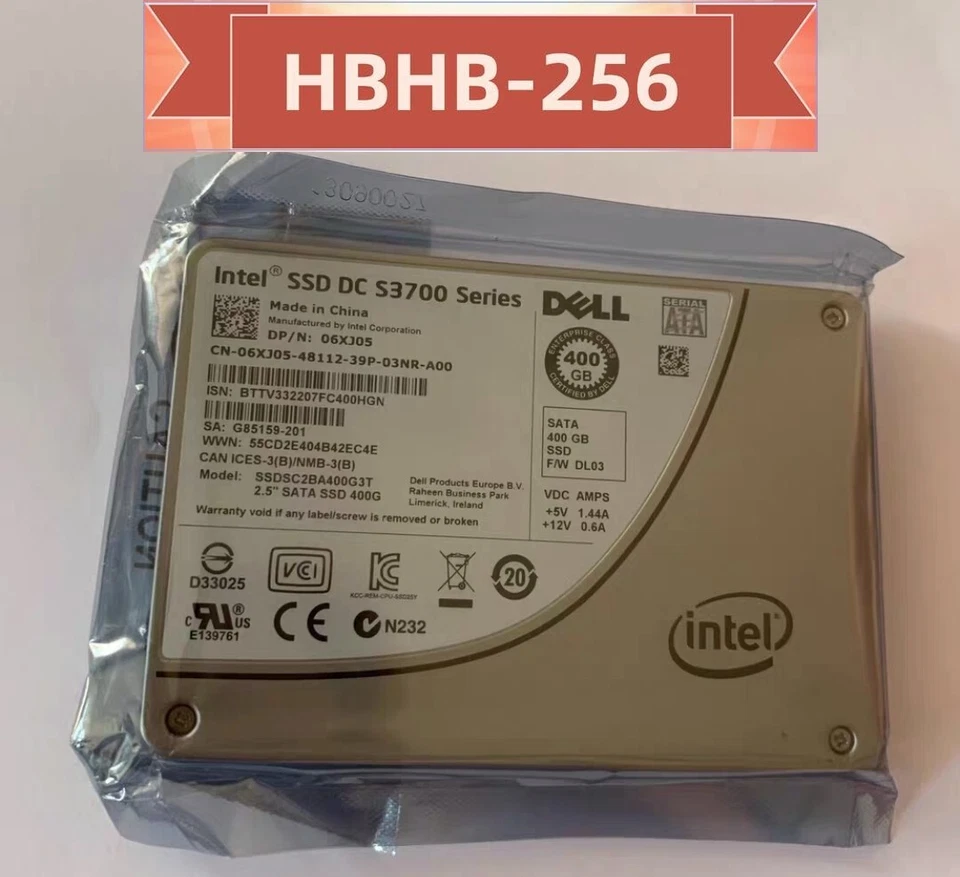 DELL Intel SSD DC S3700 Series 400GB SSDSC2BA400G3T 2.5"SATA Solid State Drive - Image 1 of 1