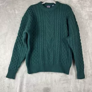 Allen Solly Pullover Herren Zopfmuster Grün XL Wolle Classic Preppy Fisherman - Bild 1 von 11