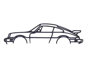 Porsche 911 Turbo 1977 muscle deportivo arte de pared silueta garaje hombre cueva - Imagen 1 de 4
