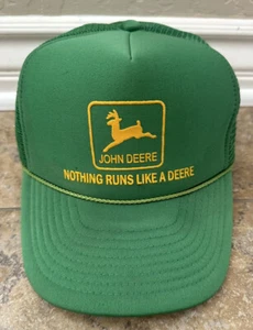 Vintage John Deere Patch Snapback Mesh Back Hat Blemish On Cap - Picture 1 of 4