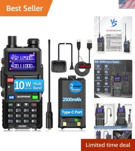 Ham Radio Dual Pack - 10W Long Range with Frequency Copy & Weather Alerts - Picture 1 of 11