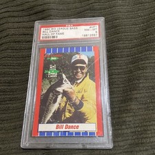 Rare 1990 Big League Bass Bill Dance Rookie Card PSA 8 HIGHEST GRADED POP 1/2