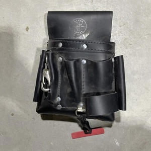 KLEIN TOOLS 5162T Black,Tool Pouch,Leather - Picture 1 of 3