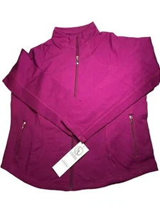 Christine Alexander Medium Purple Cotton Track Jacket Dance Gym Yoga Cheer - Picture 1 of 8