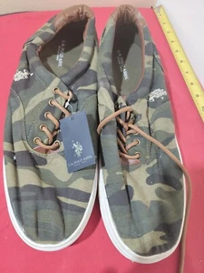 POLO RALPH LAUREN HERREN FAXON NIEDRIG SCHNÜRER FREIZEIT SNICKERS Gr. 13 Camouflage - Bild 1 von 3