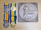 WW1 Memorial Plaque Medals Norfolk Regt 2nd Depots only casualty?! Bro CEF Pair