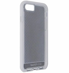 Tech21 Evo Check Series Flexible Gel Case Cover Apple iPhone 8 7 - Clear / White - Picture 1 of 2