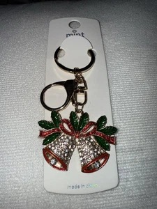 Gold Tone Sleigh Bells Keychain/Purse Charm-NWT - Picture 1 of 4