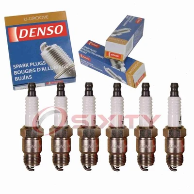 6 bujías Denso estándar ranura en U para Pontiac LeMans 1980 3,8 L V6 jt Foto 1 de 4
