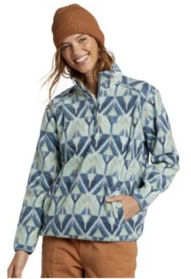Billabong Boundary Mock Blue Shadow Women’s Medium Fleece 1/4 Zip Pullover NWT - Image 1 of 4