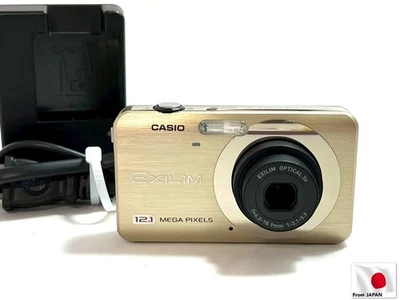 Casio EXILIM EX-Z90 12.1MP 3x Compact Digital Camera Gold From JAPAN (60889SK1) - Image 1 of 4