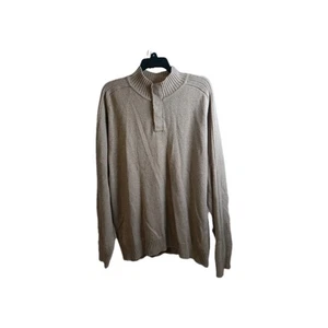 Suéter Acanalado Oscar de la Renta Para Hombres Talla XL 1/4 Snap Dinero Antiguo Preppy Academia - Imagen 1 de 5