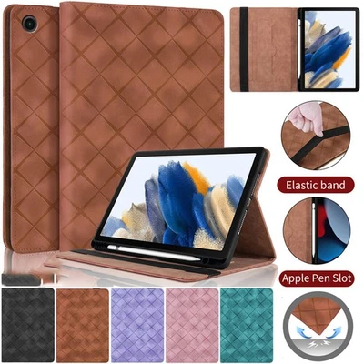For Samsung Galaxy Tab A9 Plus A8 S10 S9 FE S6 Tablet Leather Stand Case Cover - Image 1 of 4