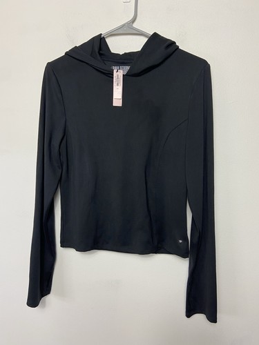 UNDERCOVER Felpa con cappuccio pullover Victoria Secret On Point Flow nera taglia large nuova con etichetta