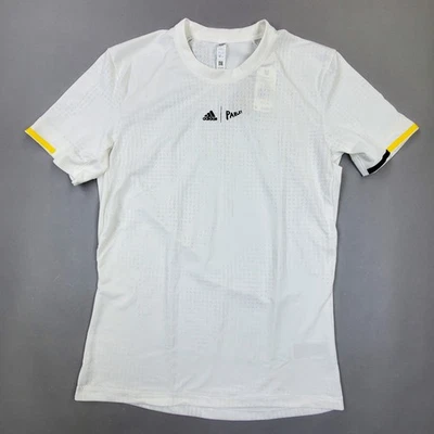 NUEVO CON ETIQUETAS Adidas Para Hombres Grande Tenis Londres Camiseta Freelift Camiseta AeroReady Parley Blanca Foto 1 de 4