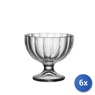 6x Coppette Per Dessert Alaska In Vetro Trasparente - Immagine 1 di 3