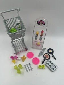 Mattel Barbie Supermarket Grocery Store Playset Accessories Food Kitchen Utensil - Picture 1 of 9