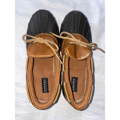 Sperry Top-Sider Marrón Mujer Impermeable Bota de Goma Cuero Zapato Superior Talla 7.5 Foto 1 de 4