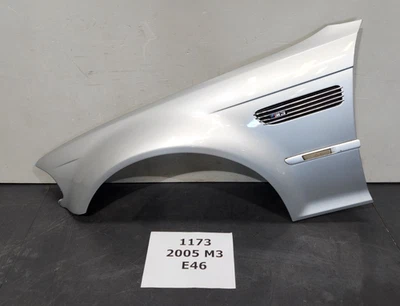 ✅ 01-06 Panel guardabarros delantero izquierdo lado del conductor OEM BMW E46 M3 Titan Silver 354 * Foto 1 de 4