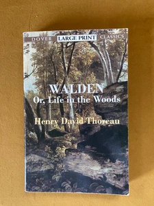 Thoreau-Walden Life in the woods Dover Classic Large Print Henry David Thoreau - Picture 1 of 3